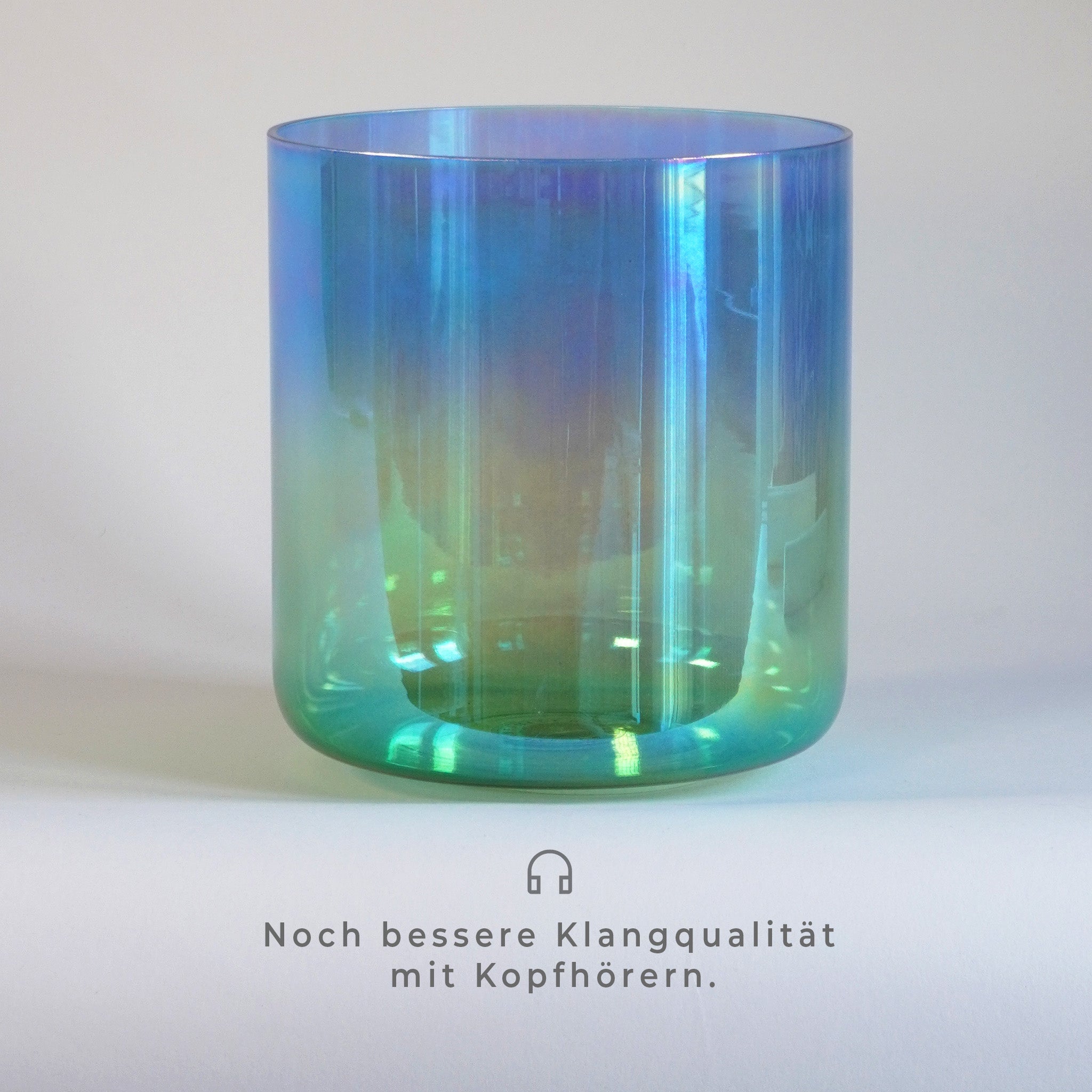 Kristallklangschale Blaugrün 