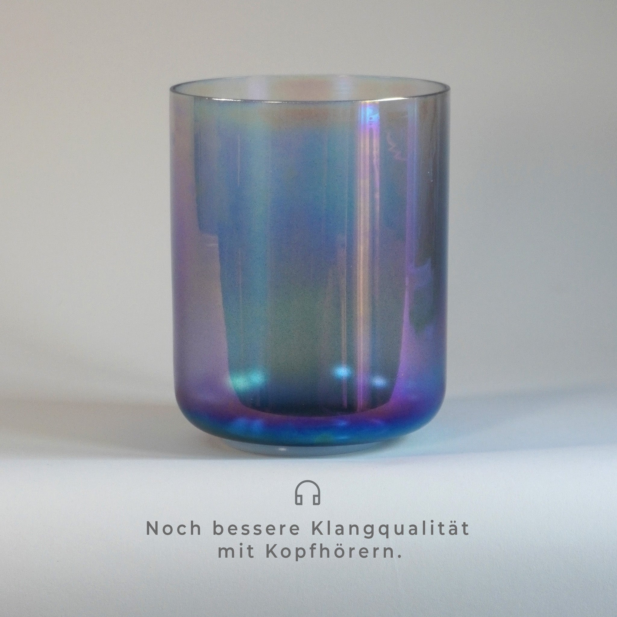 Kristallklangschale Blau E