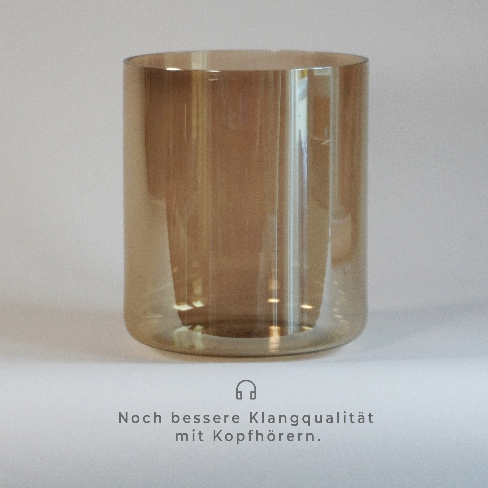 Kristallklangschale Braun E