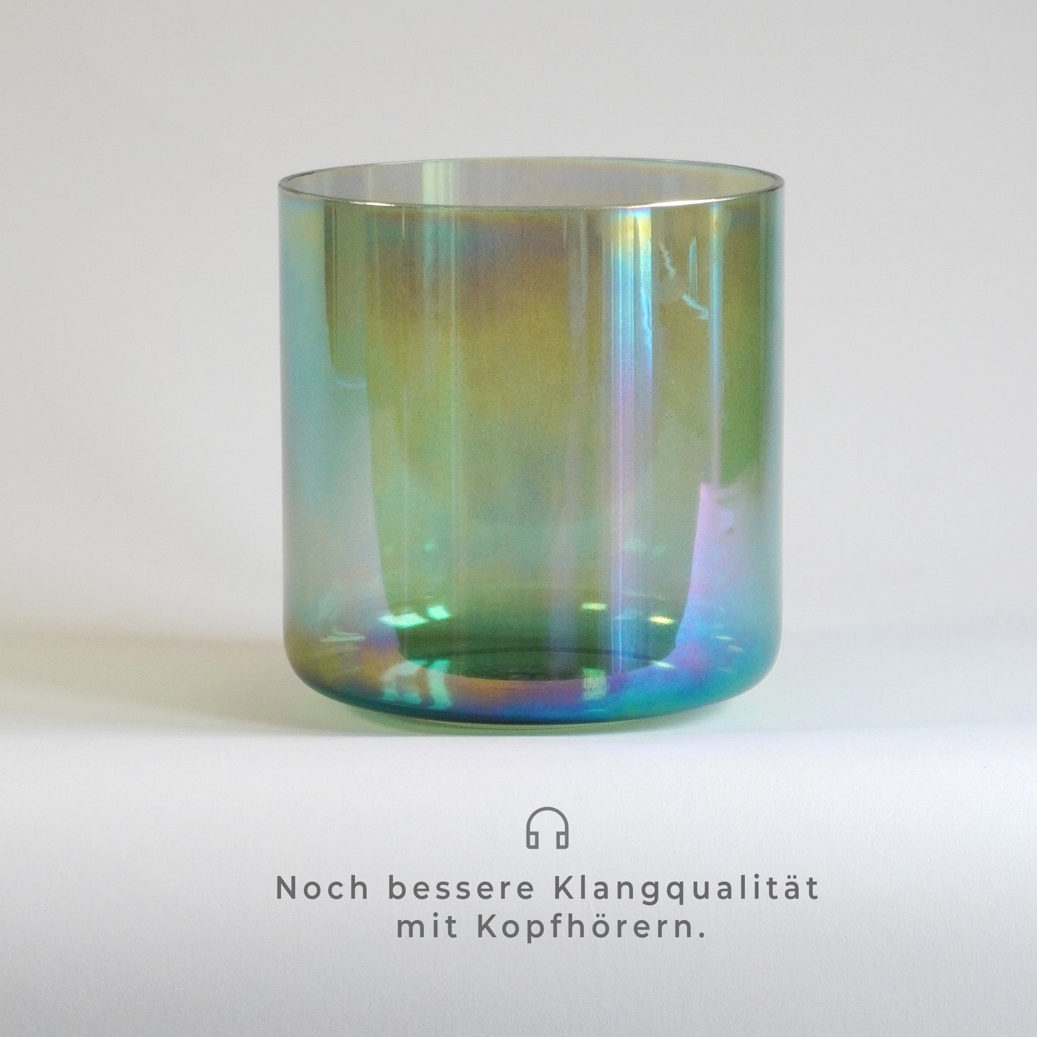 Kristallklangschale Grün F