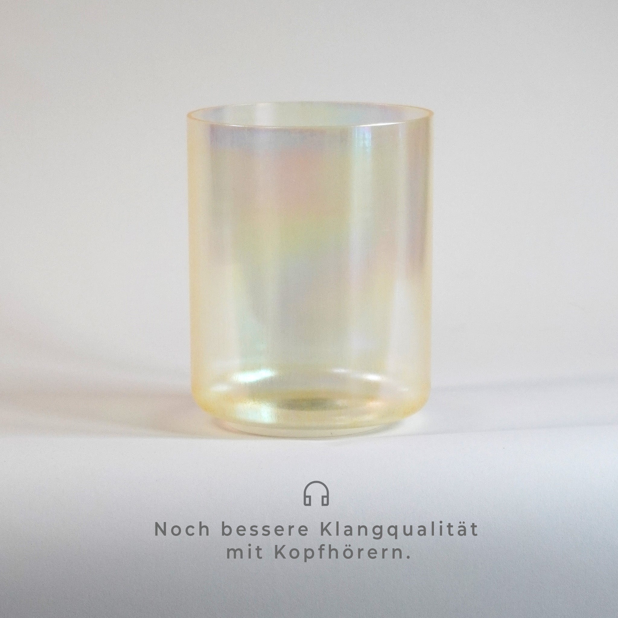 Kristallklangschale Gelb A
